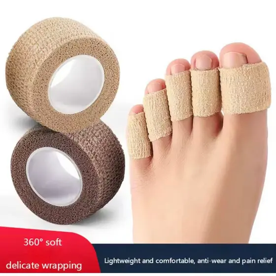 Kit 3 Bandagem Elástica Autoadesiva 2,5cm x 4,5m Fita Esportiva Compressão Pulso Dedo Tornozelo Crossfit Tatoo