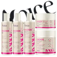 Kit Apice 5 Itens Cachos Linha Completa Apse - Creme, Shampoo, Gelatina, Cond e Máscara