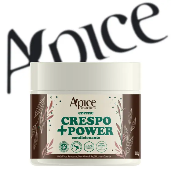 Ápice Creme de Pentear Crespo +Power | Finalização Alta Definição e Fixação para Cabelos Tipo 4