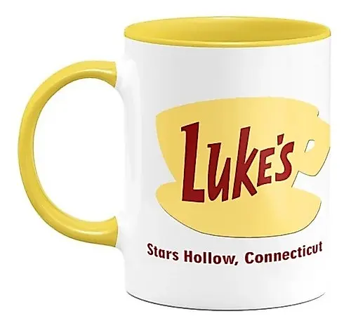Caneca Xícara Cerâmica Gilmore Girls Stars Hollow Lukes