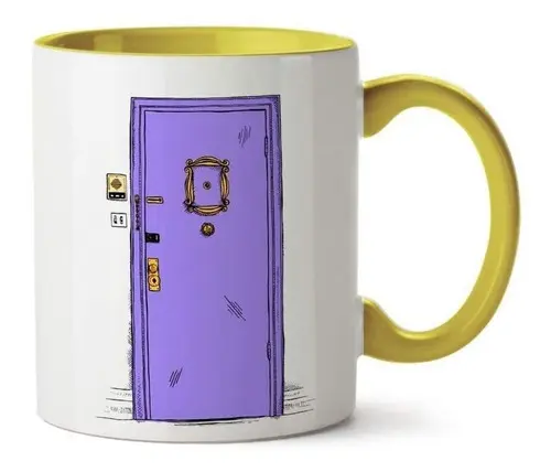 Caneca Xícara P Presentear Fã Seriado Friends Porta Roxa