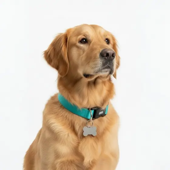 coleira para cachorro + plaquinha de identificação pet ajustável e regulável com fecho resistente