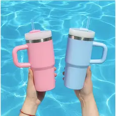 Copo Termico Isolado A Vácuo 14oz 420ml -20oz 600ml Garrafa Inoxidável Com Alça Portátil