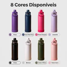 Copo Térmica Garrafa Térmica Aço Inoxidável 800ml com bota De Silicone Protetora Quente & Frio Café Água Suco Garrafa