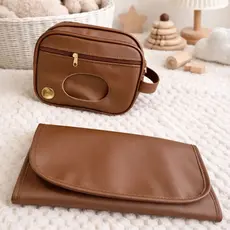 kit necessaire porta lenço e trocador acolchoado portátil impermeável