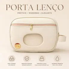 Porta lenços e necessaire pra fraldas e pomadas impermeável elegante