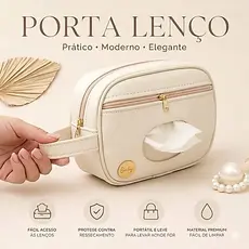 Necessaire Porta Fraldas e Lenço Umedecido Bebê Impermeável Portátil Bolsa Maternidade
