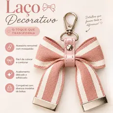 Laço chaveiro para bolsa de bebe, acessório para bolsa ou mochila