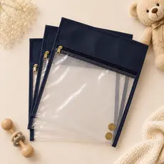 Kit 3 Saquinhos Maternidade Organizador Bebê Com Zíper Para Mala Bolsa e Roupinhas