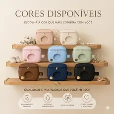 Necessaire Bebê Porta Fralda Lenços Umedecidos Impermeável Portátil Bolsa Maternidade