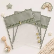 Kit 3 Saquinhos Organizadores Maternidade Bebê Com Zíper Multiuso Para Roupas