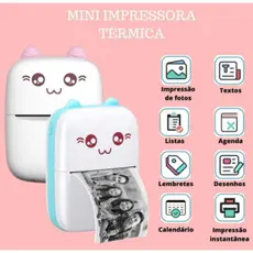 Mini Impressora Térmica Portátil De Bolso Impressão Sem Fio Fotos Notas Bluetooth Para Android Ios maquinasshop