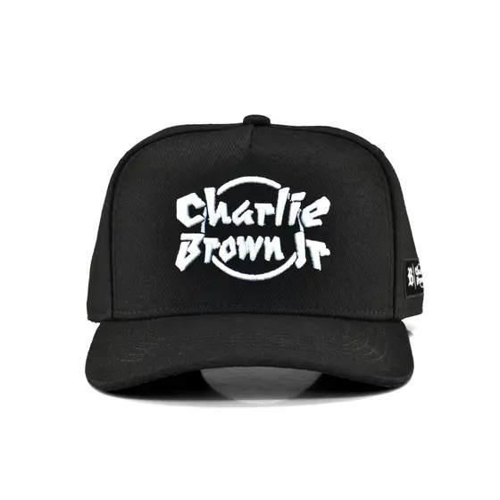 Boné Snapback Preto Charlie Brown Jr Skatista Aba