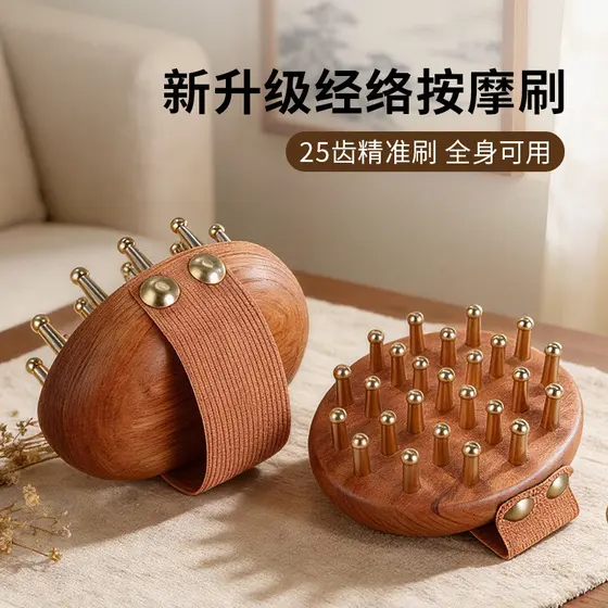 Ferramenta de massagem Gua Sha Escova meridiana para barriga com pente de massagem de veias para corpo inteiro Massagem