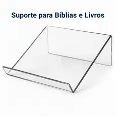 Suporte de apoio para Biblia e Livros - Porta Livros Leitura e Estudo de Acrílico