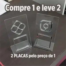 Kit 2 Placas QR PIX + INSTAGRAM - Em Acrilico Super Resistente