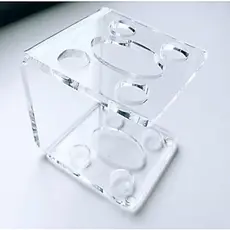 Porta Escova De Dentes Acrílico Cristal Organizador De Pia Banheiro Suporte Pasta