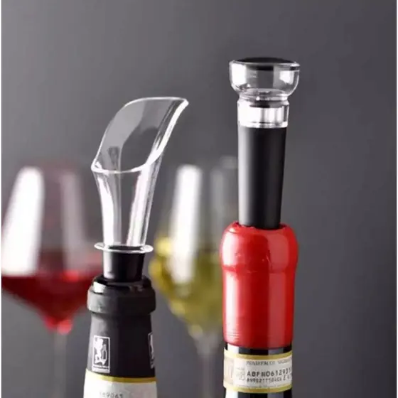 Bico Dosador Aerador Decantador Instantâneo para Vinho Bebidas Universal Portátil