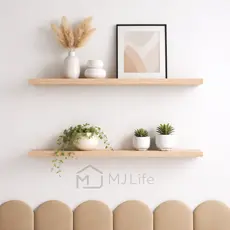 Kit Prateleiras Madeira Pinus com Suporte Invisivel Decorativas Casa Minimalista até 6 40cm ou 60cm