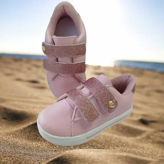 Tênis com gliter infantil feminino