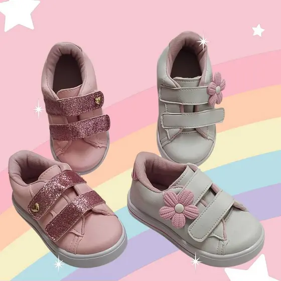 Combo 2 Pares Ponta Flor Kits Qualidade e Conforto 20 ao 27