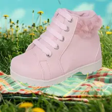 Botinha Infantil Menina Sola Baixa Tratorada Confortável Coturno Delicado Promoção Moda 20 ao 27