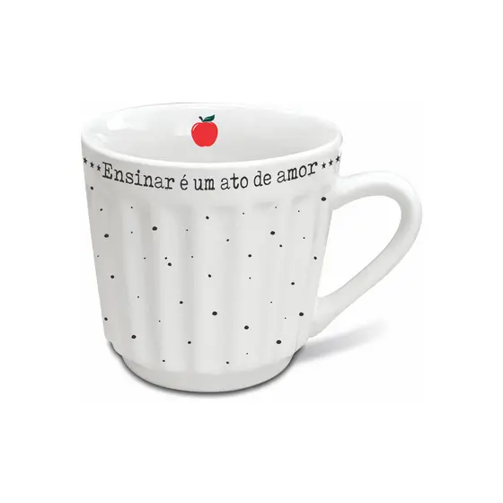 Caneca Canelada 150 ml Presente Dia dos Professores Ensinar Educador Ensino Frases Especial