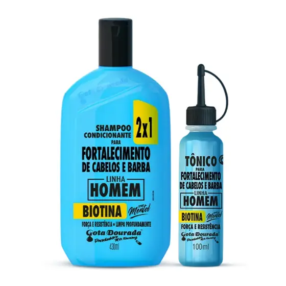 Tônico Homem + Shampoo 2 em 1 Gota Dourada
