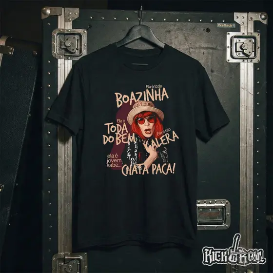 Camiseta Premium Rock "Rita Lee Toda Boazinha" T-Shirt Feminina Estilo Pop Aesthetic em Algodão