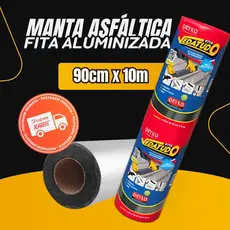 Fita Adesiva De Manta asfáltica adesiva Aluminizada Dryko - 90cm x 10m - VEDATUDO DRYKO
