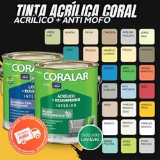 Tinta Coralar Anti Mofo Acrilica Parede 3,6 Litros Escolha A Cor Interno Fosco Interior Coral