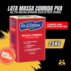 Massa Corrida 25KG PVA Eucatex Premium – Acabamento Liso para Paredes Internas