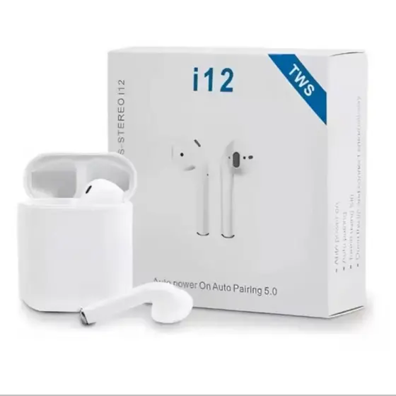 Fone de Ouvido Sem Fio i12 Tws Bluetooth 5.0 Com Touch leve