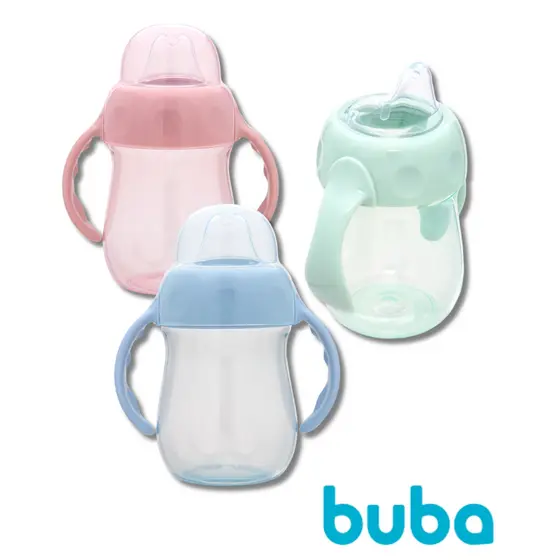 Copo de Treinamento com Alça para Bebês 160ml Antivazamento Buba