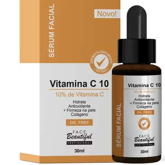 Sérum Facial Vitamina C 10 Oil Free Para Pele Face Beautiful 30ml