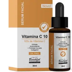 Sérum Facial Vitamina C 10 Oil Free Para Pele Face Beautiful 30ml