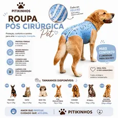ROUPA PÓS CIRURGICA PET ROUPA POS CASTRAÇÃO