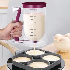 Copo Dispenser de Massas Misturadora para Cupcakes Panquecas Medidor 900ml Receitas