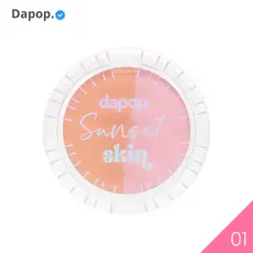 Duo Mosaico Blush e Iluminador Dapop Efeito Glow Pele Radiante