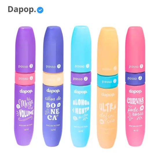 Máscara de Cílios Dapop Aplicador Fácil Resistente à Água Mega Volume Alongamento Ultra Definição