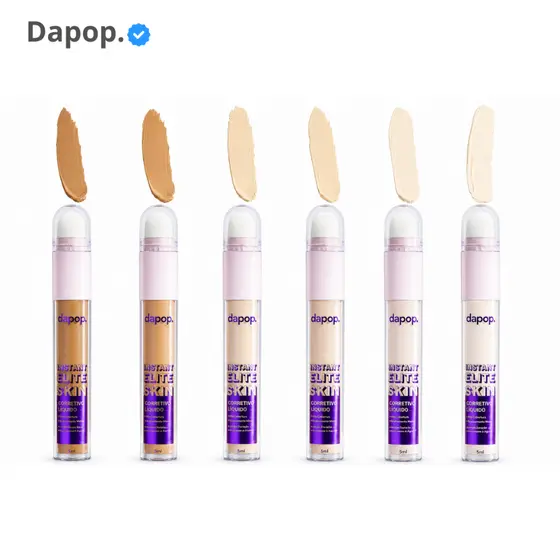 Corretivo Líquido Instant Elite Skin com Esponja Aplicadora – Alta Cobertura, Efeito Natural e Aplicação Prática