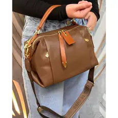 Bolsa Feminina Pavão de Ouro Tamanho Médio Alça Grossa Regulável Elegante Transversal