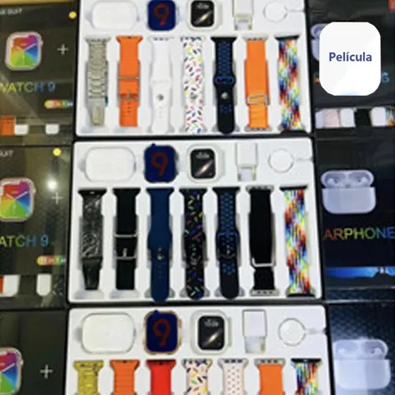 2025 Novo i30 pro max SUIT 11 Em 1 Smartwatch Relógio Inteligente Com Earbuds BOX Conjunto Adaptador Carregador