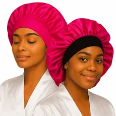 Touca/Gorro de Dormir de Cetim com Aba Faixa Larga Gigante Cabelo Anti Frizz Toca Head touca | cetim Anti-frizz cabelos|