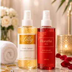 Kit 2 Body Splash Feminino 200ml Floratta Red Lily Perfume Corporal Fixação Prolongada Fragrância