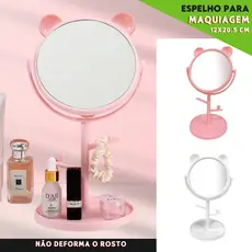 Mini Espelho Redondo Para Maquiagem Penteadeira Porta Joias - Nosso Lar