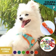 Coleira Peitoral Pet Confortável + Guia 1,5m | Para Cães e Gatos Pequenos - Nosso lar