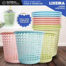 Kit C/2 Lixeiras Teladas 12L Para Cozinha Banheiro ou Escritório - Fácil de Limpar - Nosso lar