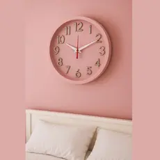 Relógio de Parede 3D Sigma Dourado Rosa Plashome Decoração Quarto Infantil Escritório Sala C/ Mecanismo Silencioso