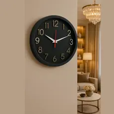 Relogio de Parede 3D Sigma Dourado Preto Plashome Escritório Cozinha Sala Com Mecanismo Silencioso
